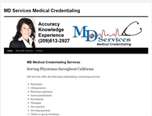 Tablet Screenshot of mdmedicalcredentials.com